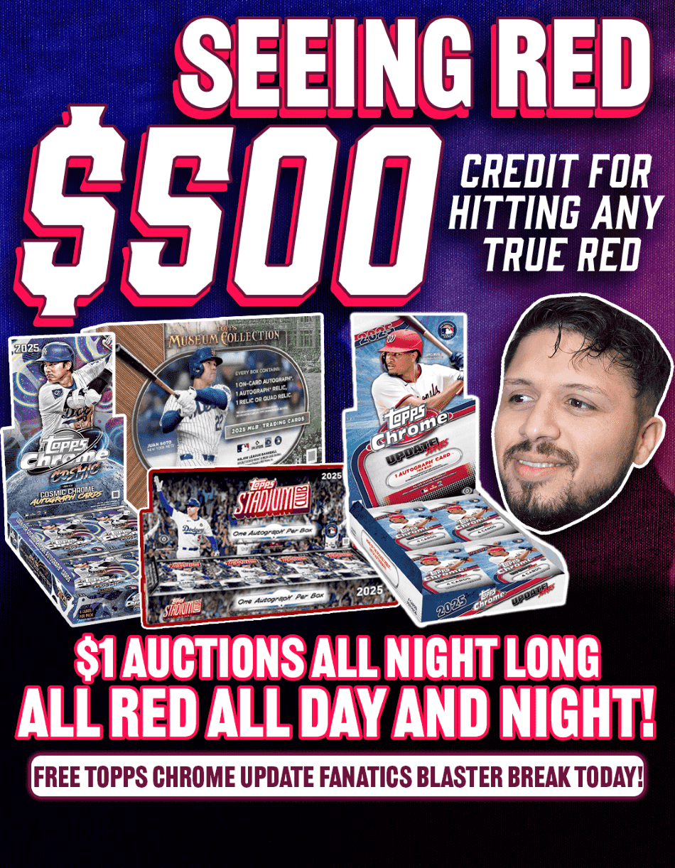 Layton Sports Cards - SEEING RED AUCTION SPECIAL! ONE DAY ONLY! on ...