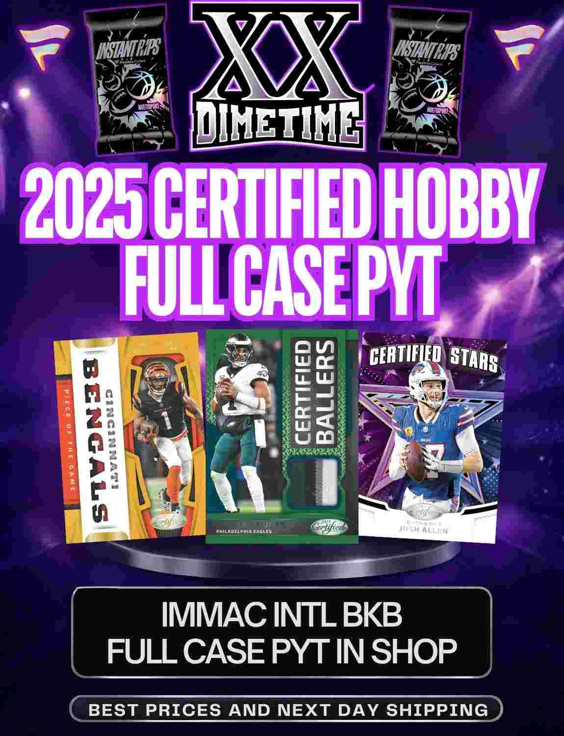 Pyt Packs Dimetime Sportscards - CERTIFIED HOBBY FULL CASE PYT | IMMACULATE INTL ...
