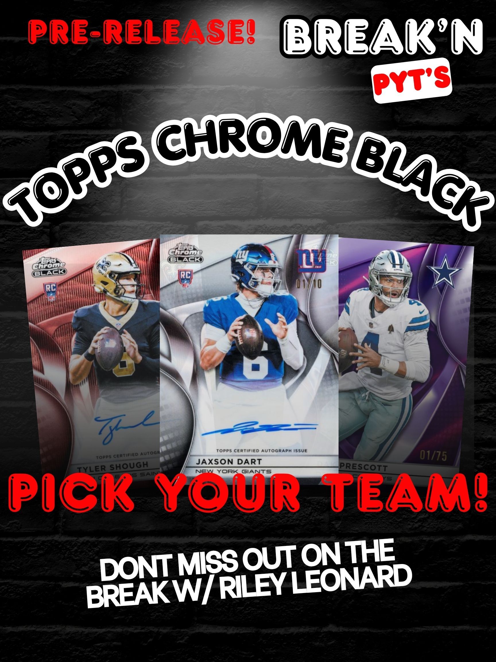 Break'n Bad - TOPPS CHROME BLACK FULL CASE PYT PREFILL!!!!! (RIPS