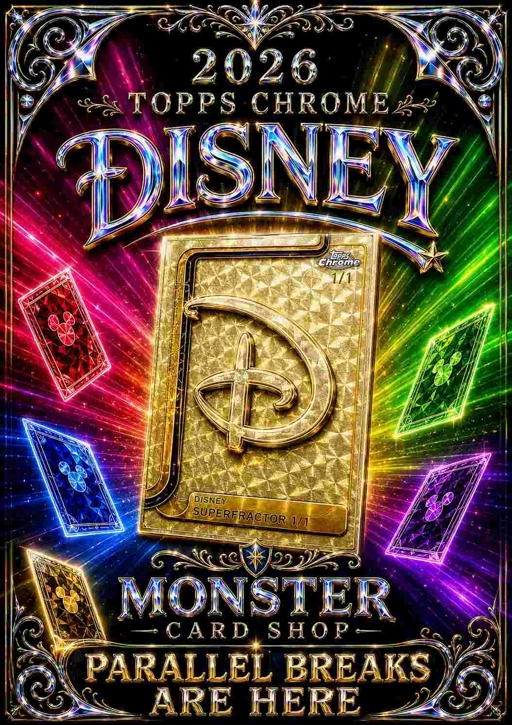 The Monster Card Shop - TOPPS DISNEY CHROME PARALLEL BREAKS +