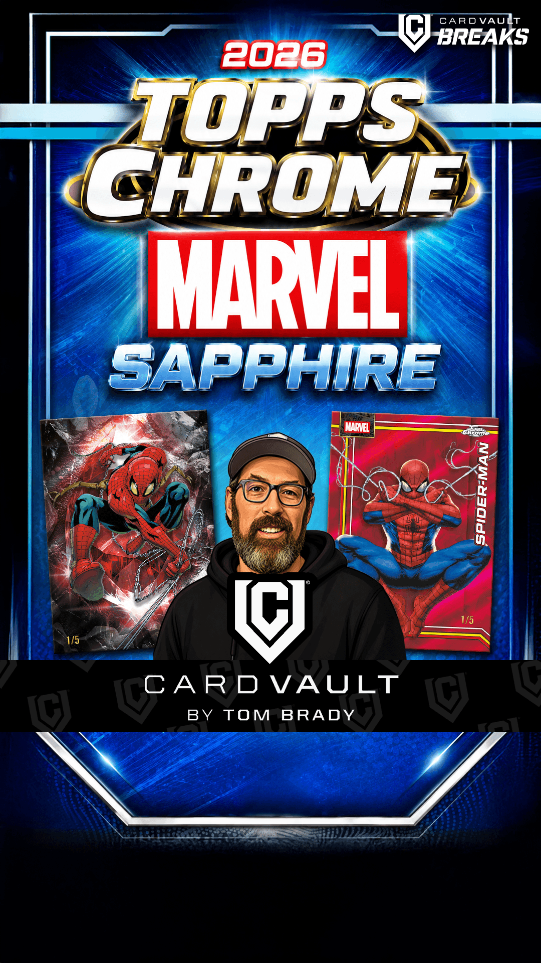 CardVault Breaks - 2026 Topps Marvel Comics Chrome Sapphire w