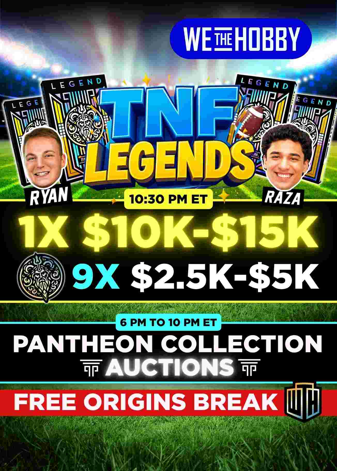 WeTheHobby - TNF LEGENDARY AUCTIONS!!🥳🚀 on Fanatics Live