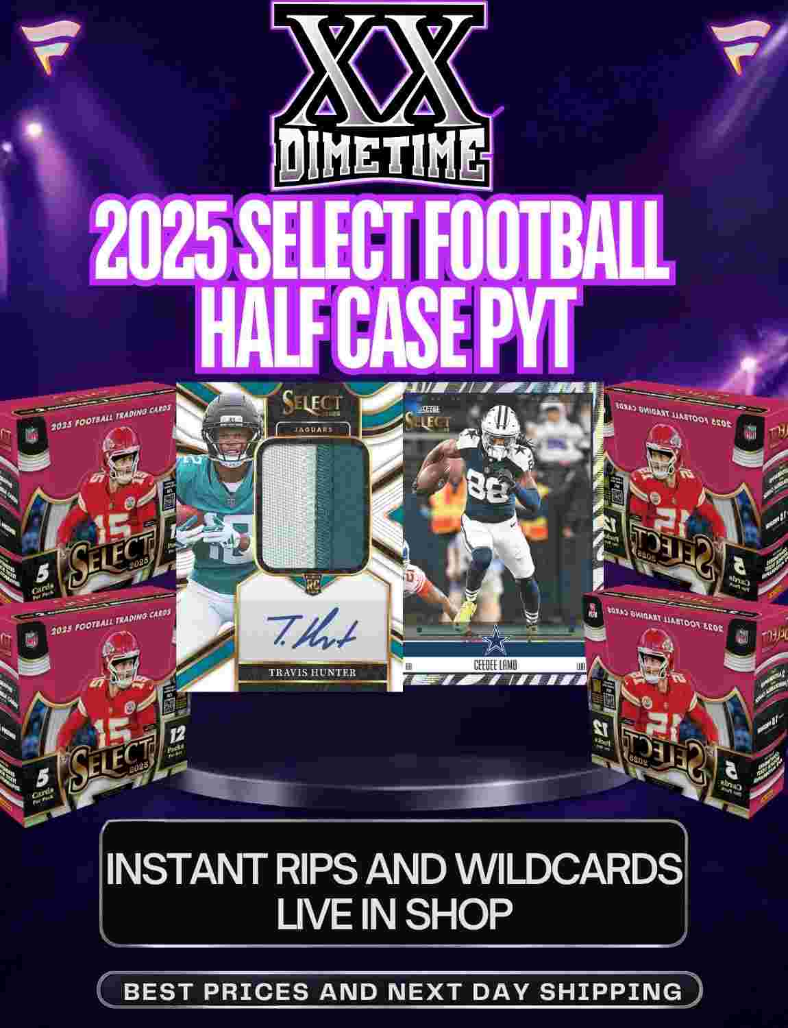 Dimetime Sportscards - 2025 SELECT FOOTBALL HALF CASE PYT | INSTANT ...