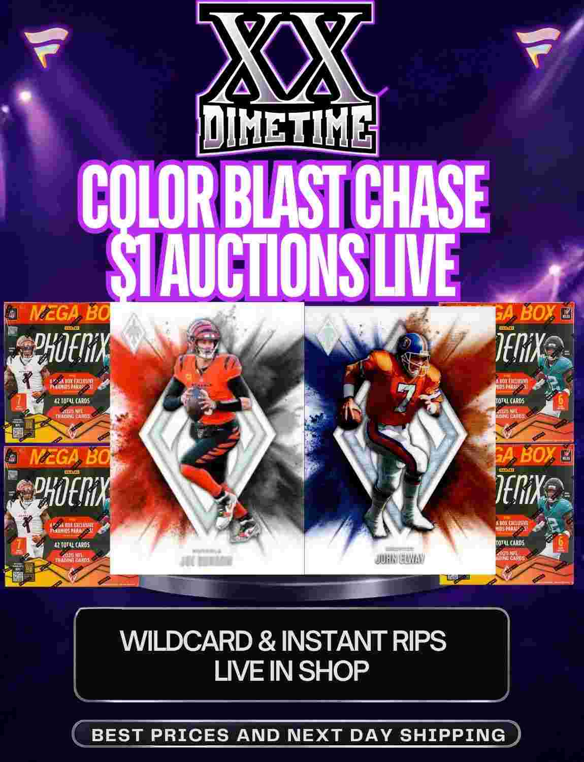 Pyt Packs Dimetime Sportscards - $1 STARTS PHOENIX COLOR BLAST CHASE | 2025 OPTIC ...