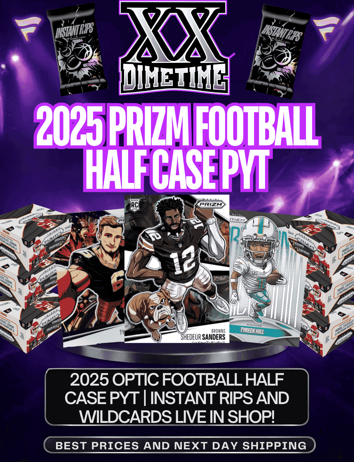 Dimetime Sportscards - 2025 PRIZM FOOTBALL HALF CASES PYT | 2025 OPTIC ...
