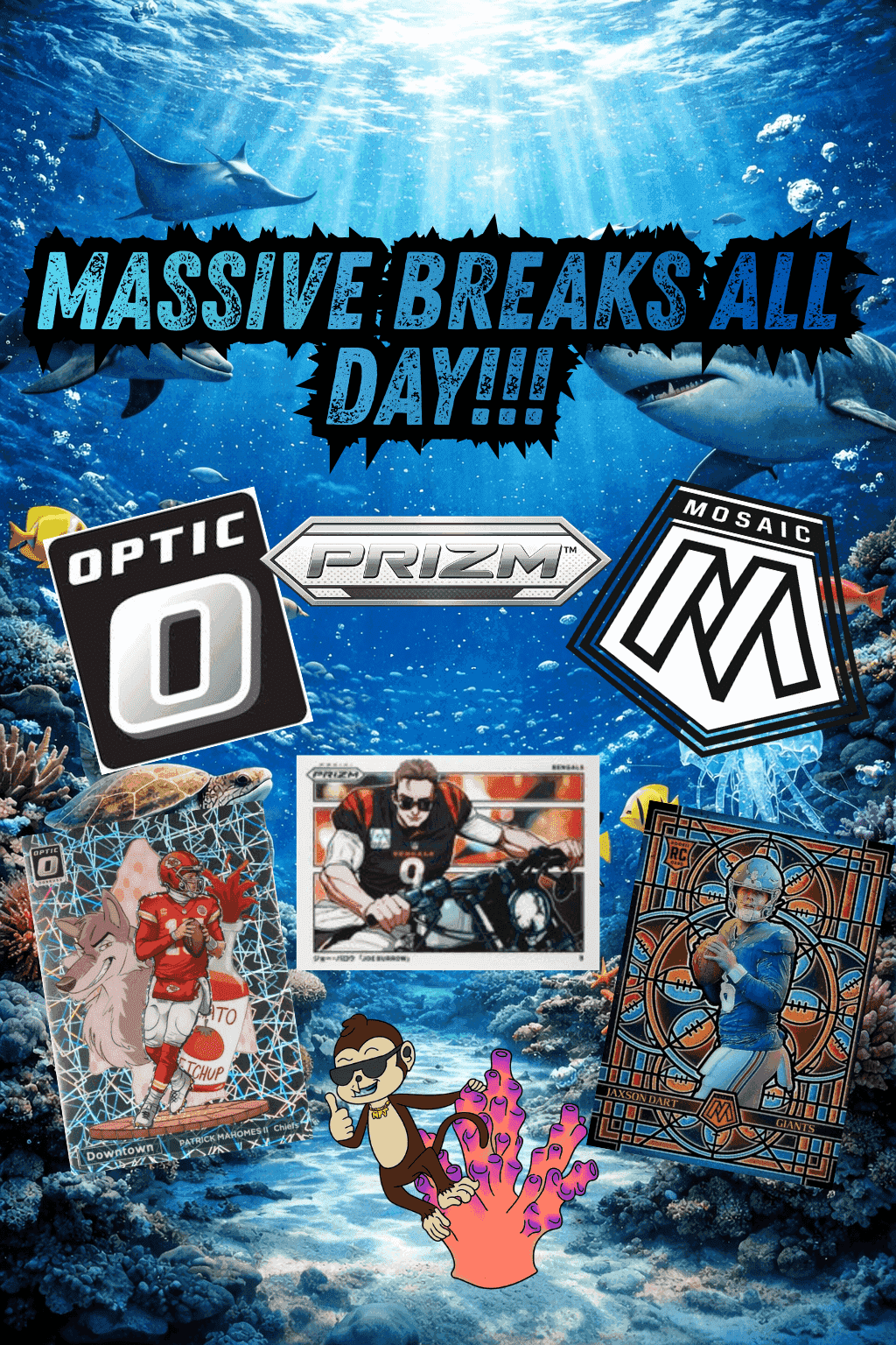 Reef Monkey Breakz - 2025 OPTIC MEGA BOXES!!! W/ KAIDEN on Fanatics Live