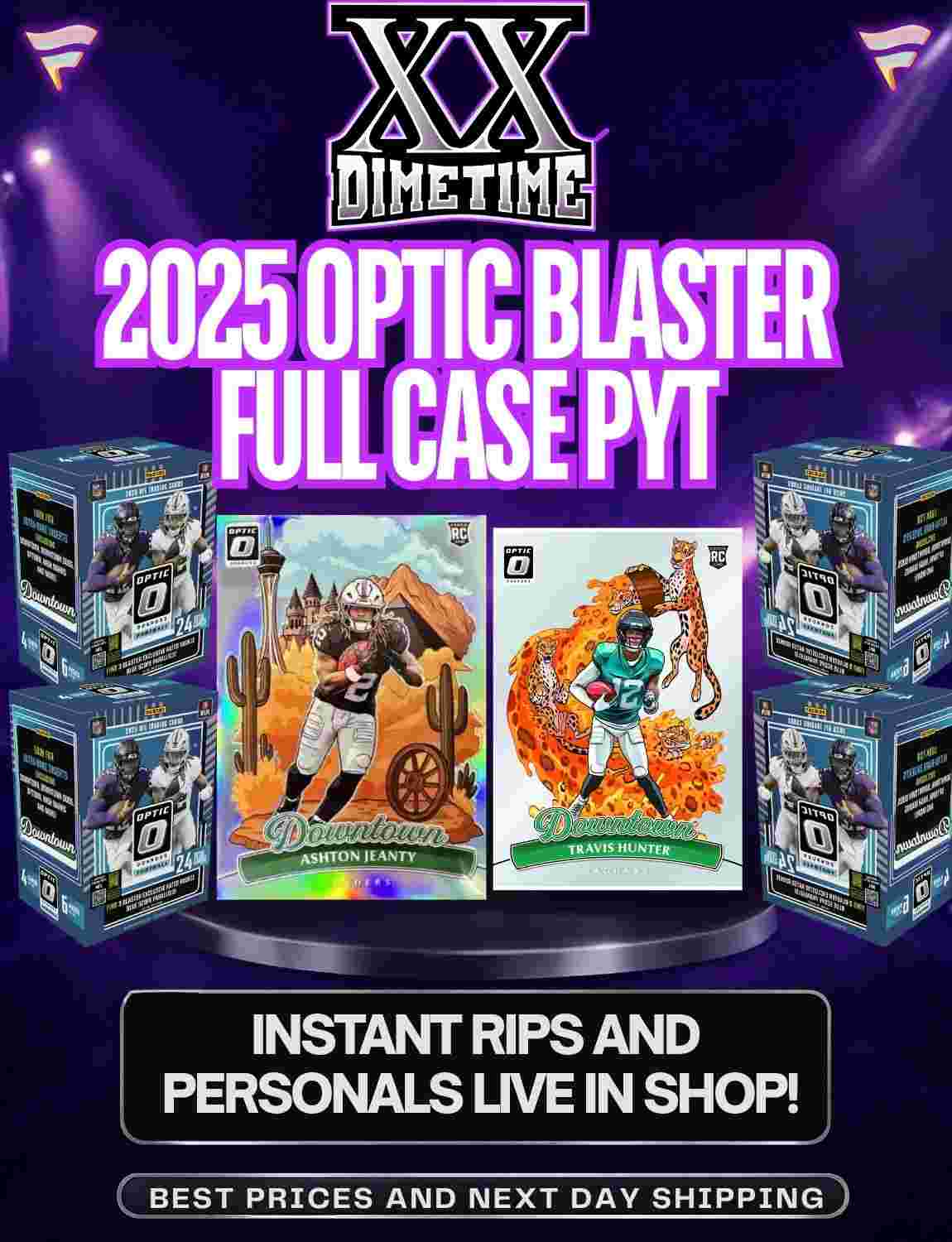 Dimetime Sportscards - 2025 OPTIC FOOTBALL BLASTER FULL CASE PYT ...