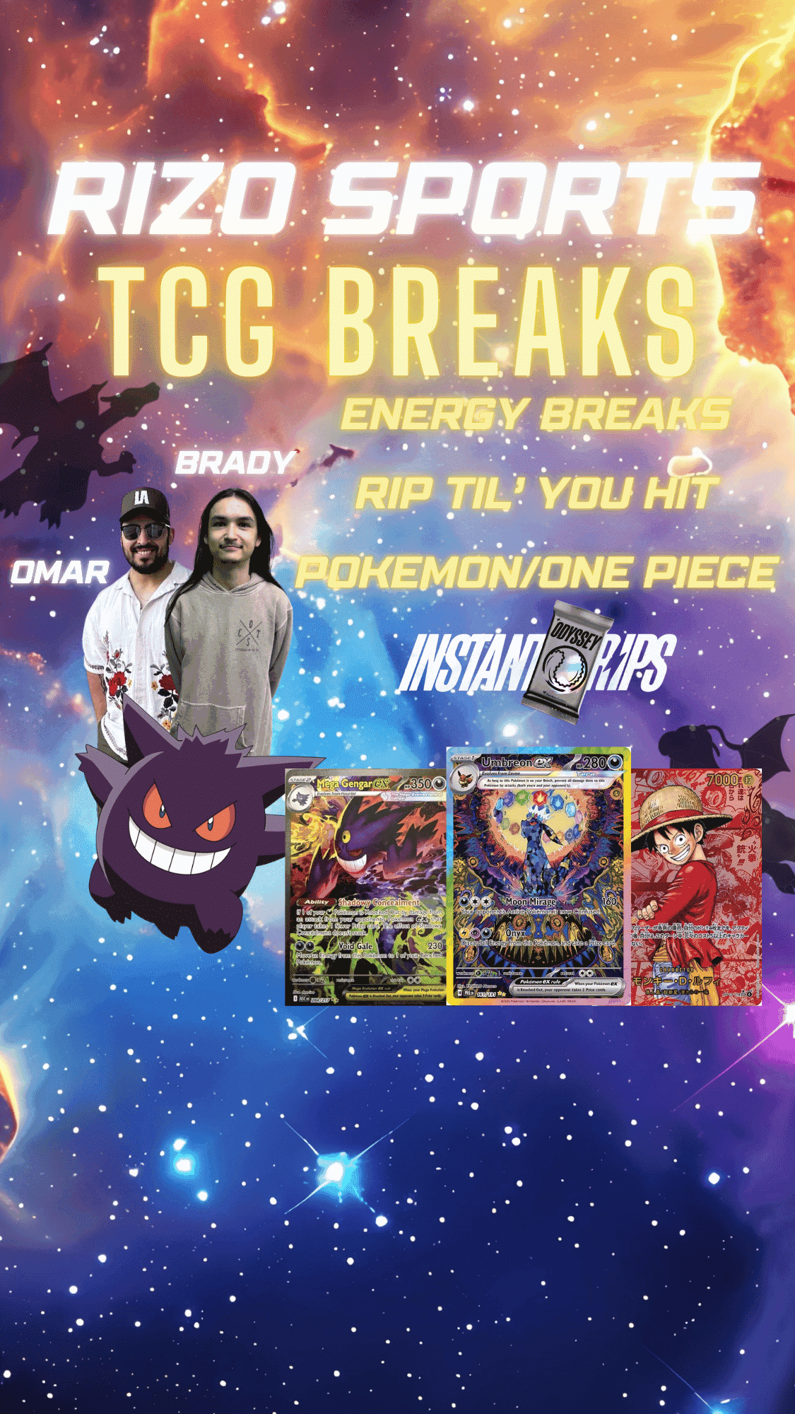 Rizo Sports - 🔥Pokemon RTYH, Energy Breaks & Personals All Day! w/Omar ...