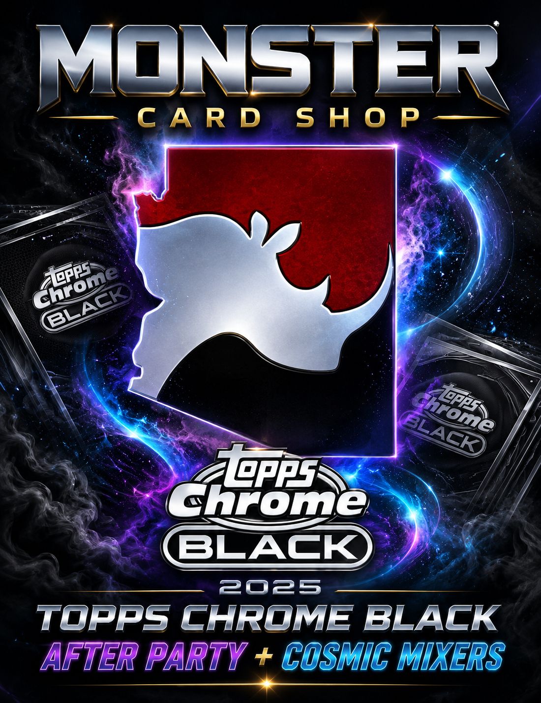 The Monster Card Shop - TOPPS CHROME BLACK 3 CASER + MIXERS AND