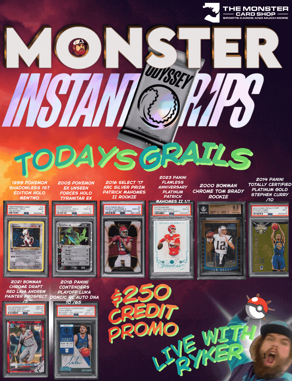The Monster Card Shop - INSTANT RIPS EXCLUSIVE SHOW WITH RYKER! on ...