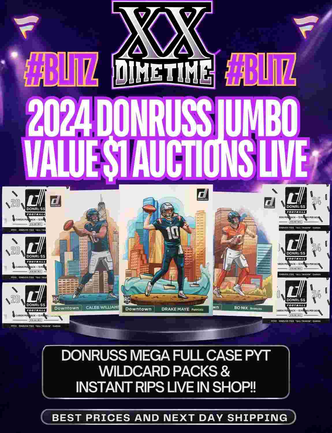 Pyt Packs Dimetime Sportscards - #BLITZ 2025 PRIZM FOOTBALL HOBBY HALF CASE PYT ...