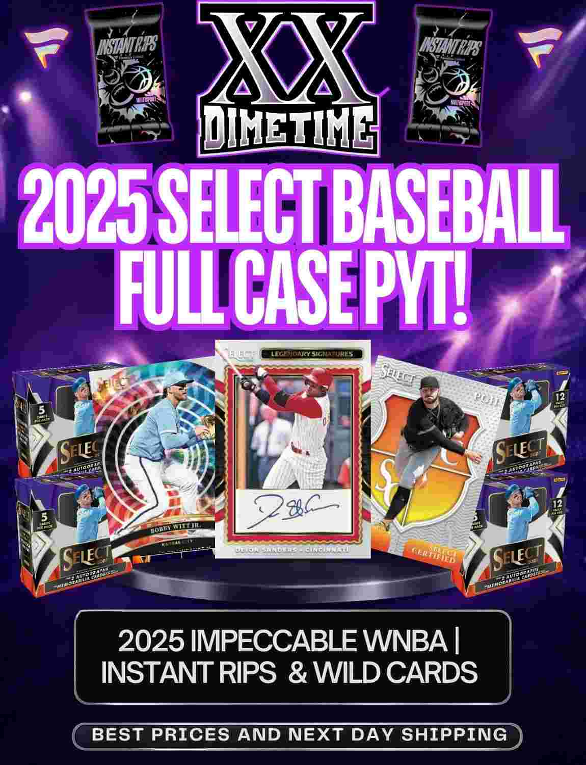 Pyt Packs Dimetime Sportscards - 2025 SELECT BASEBALL HOBBY FULL CASE PYT | INSTA ...