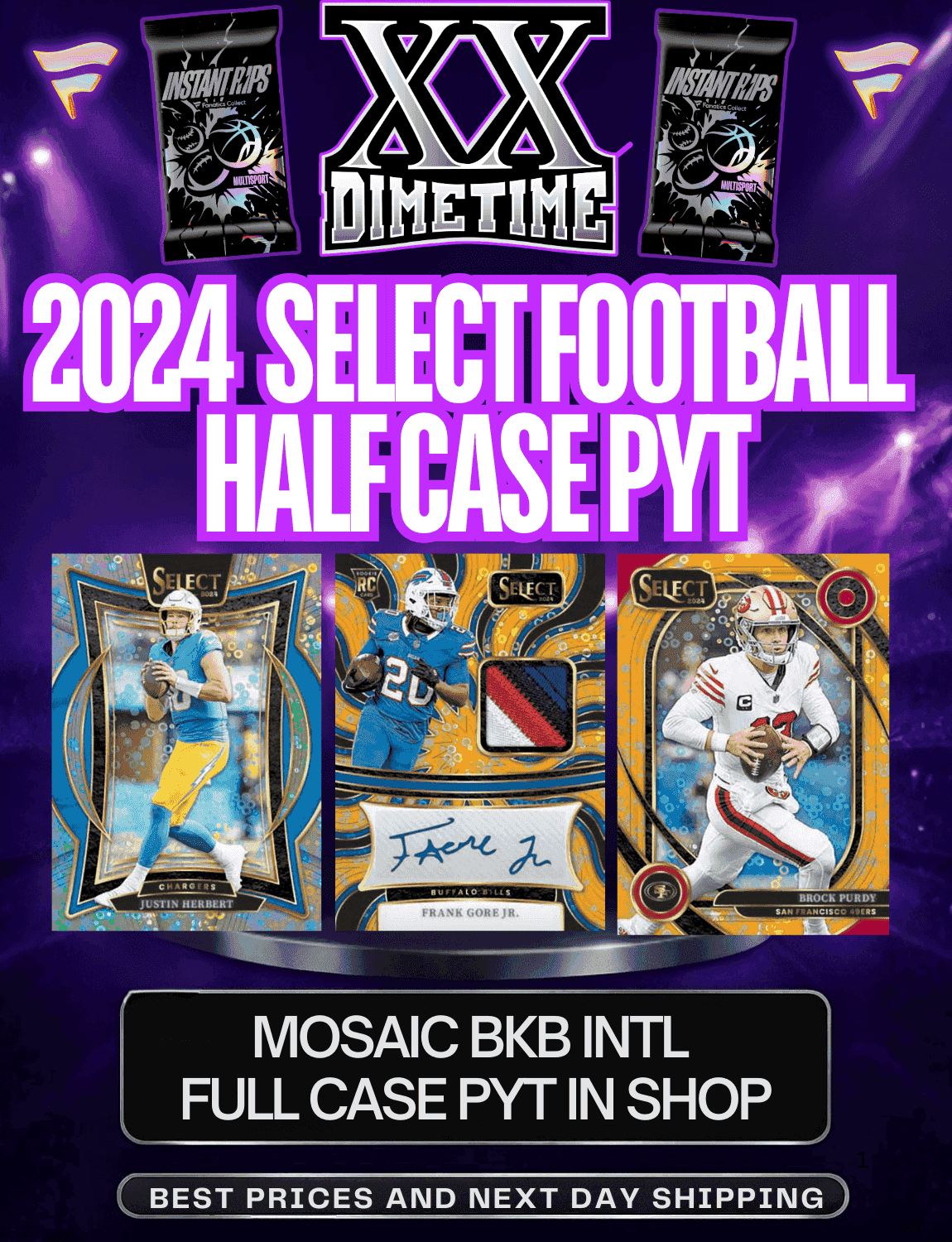 Dimetime Sportscards - SELECT FOOTBALL H2 HALF CASE PYT | WILDCARD ...