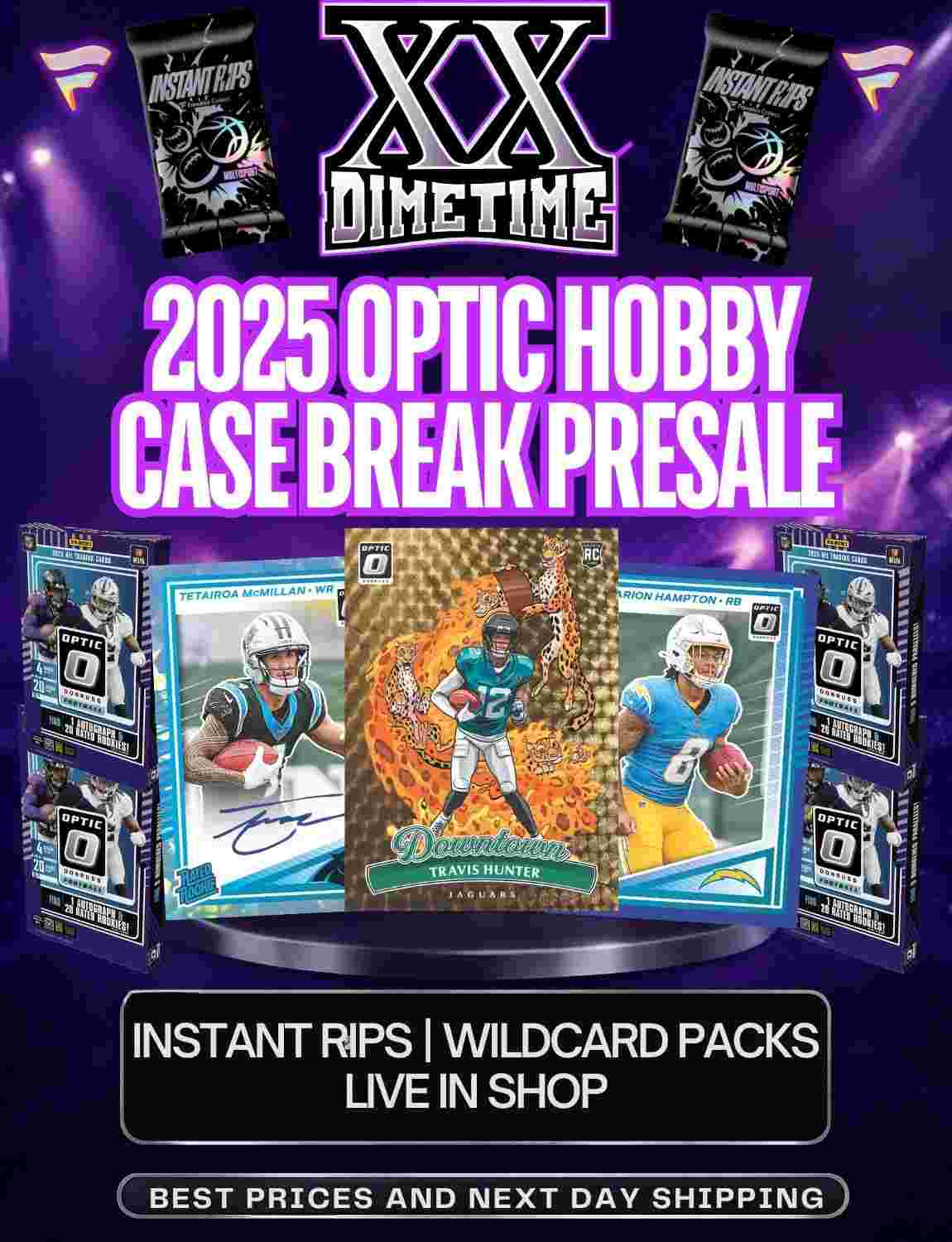 Pyt Packs Dimetime Sportscards - 2025 PANINI DONRUSS OPTIC HOBBY FULL CASE PYT ...
