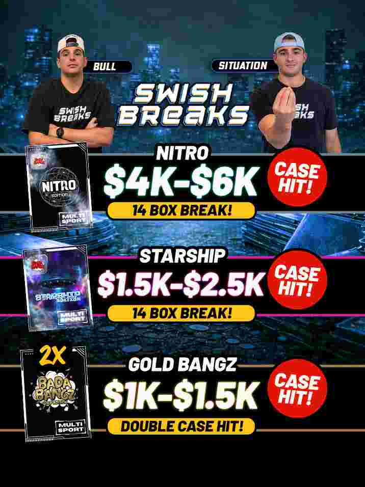 Swish Breaks - 14 BOX CASES AND DOUBLE CASE HIT GUARANTEED BREAKS ALL ...