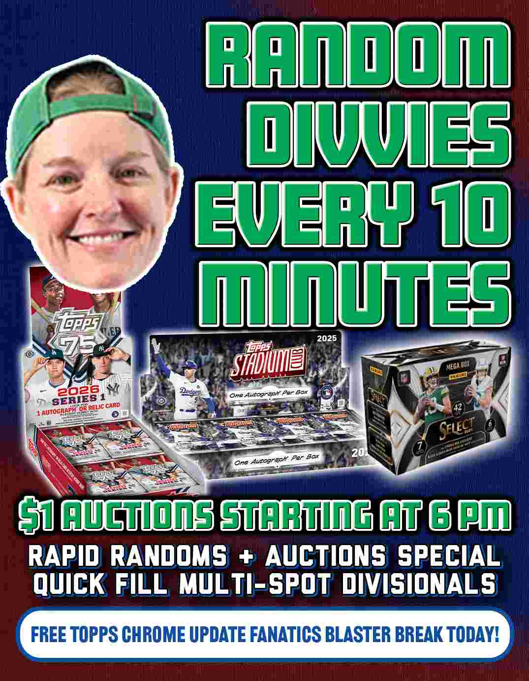 Layton Sports Cards - RANDOM DIVVIES EVERY 10 MINUTES! on Fanatics Live