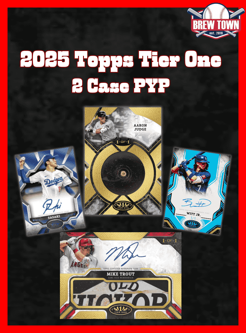 Brew Town Trading Co - 2025 Topps Tier One 2 Case PYP +