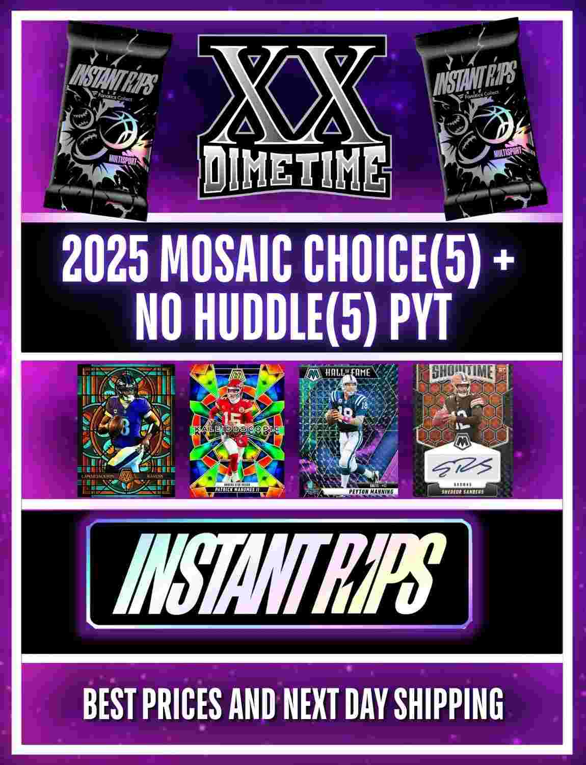 Dimetime Sportscards - 2025 MOSAIC FOOTBALL PYT MIXER (5 Choice Boxes ...
