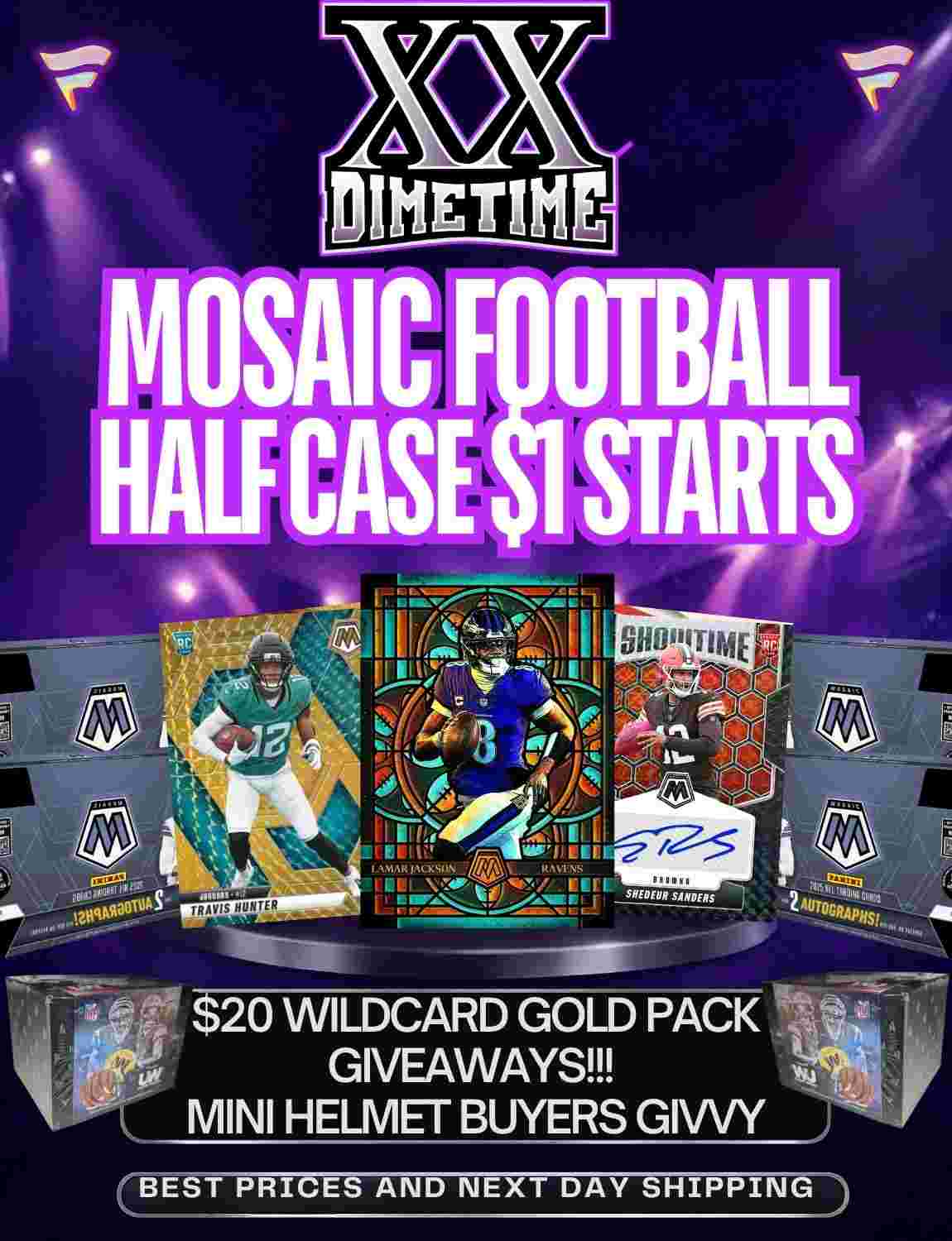 Pyt Packs Dimetime Sportscards - 2025 MOSAIC FOOTBALL HOBBY PYT CASE | 2025 ...