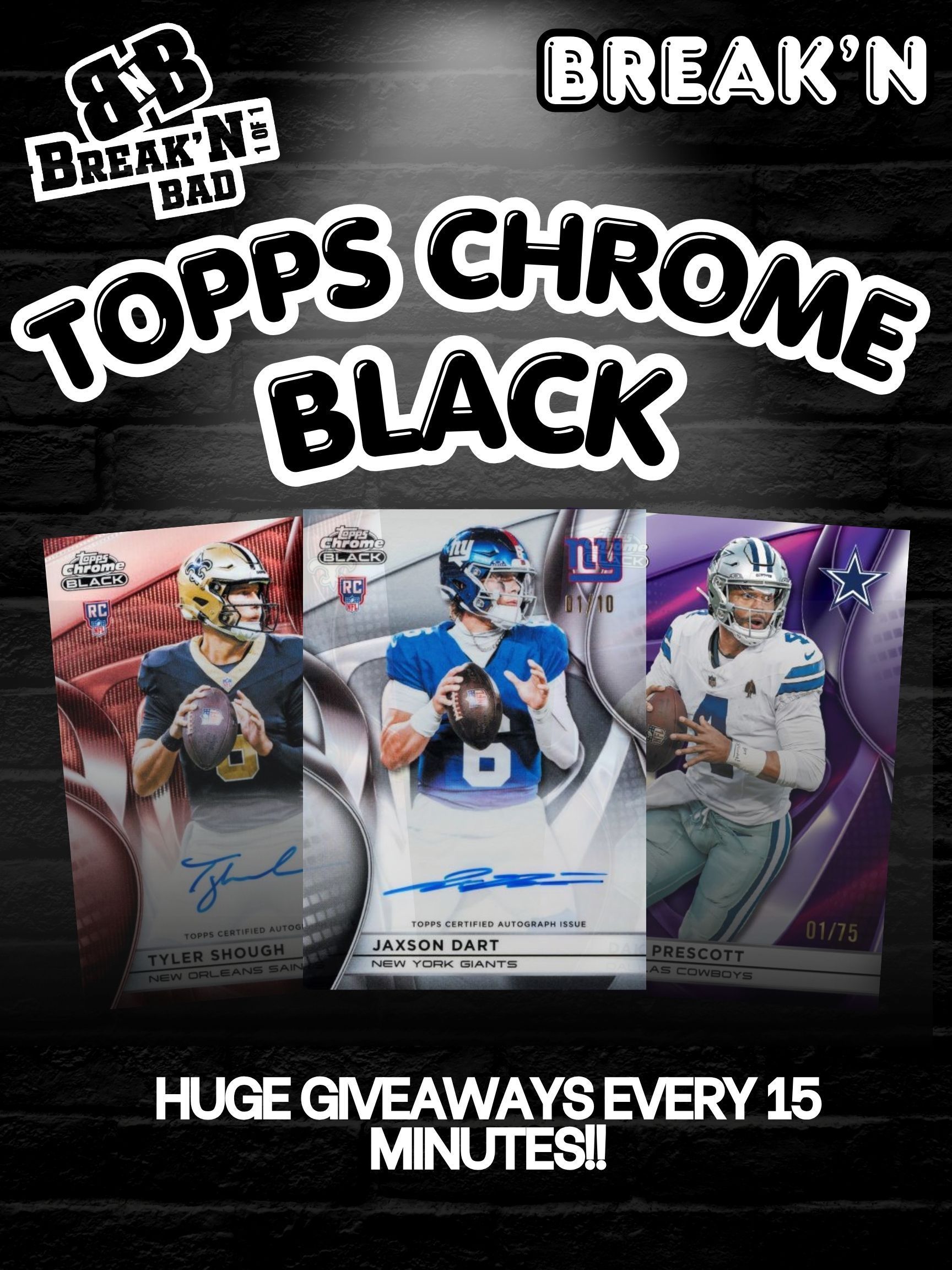 Break'n Bad - TOPPS CHROME BLACK FULL CASE PYT! on Fanatics Live