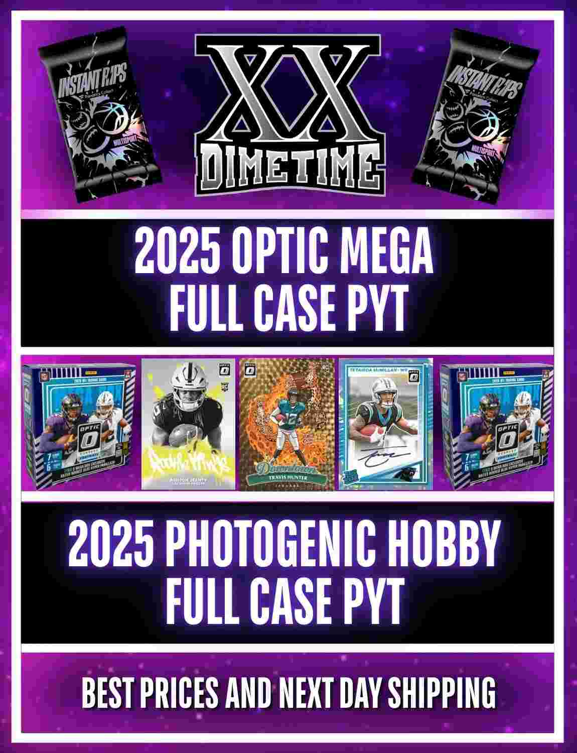 Dimetime Sportscards - 2025 OPTIC FOOTBALL MEGA FULL CASE PYT | 2025 ...