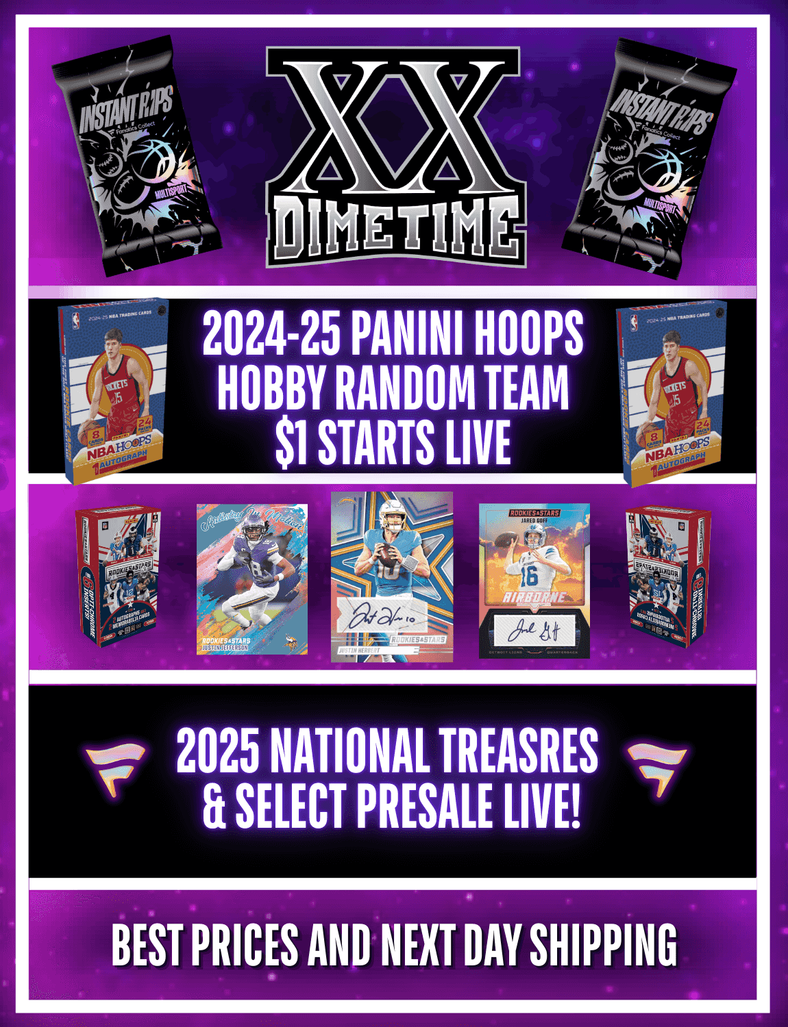 Dimetime Sportscards - #BLITZ 2024-25 PANINI HOOPS HOBBY $1 AUCTIONS ...