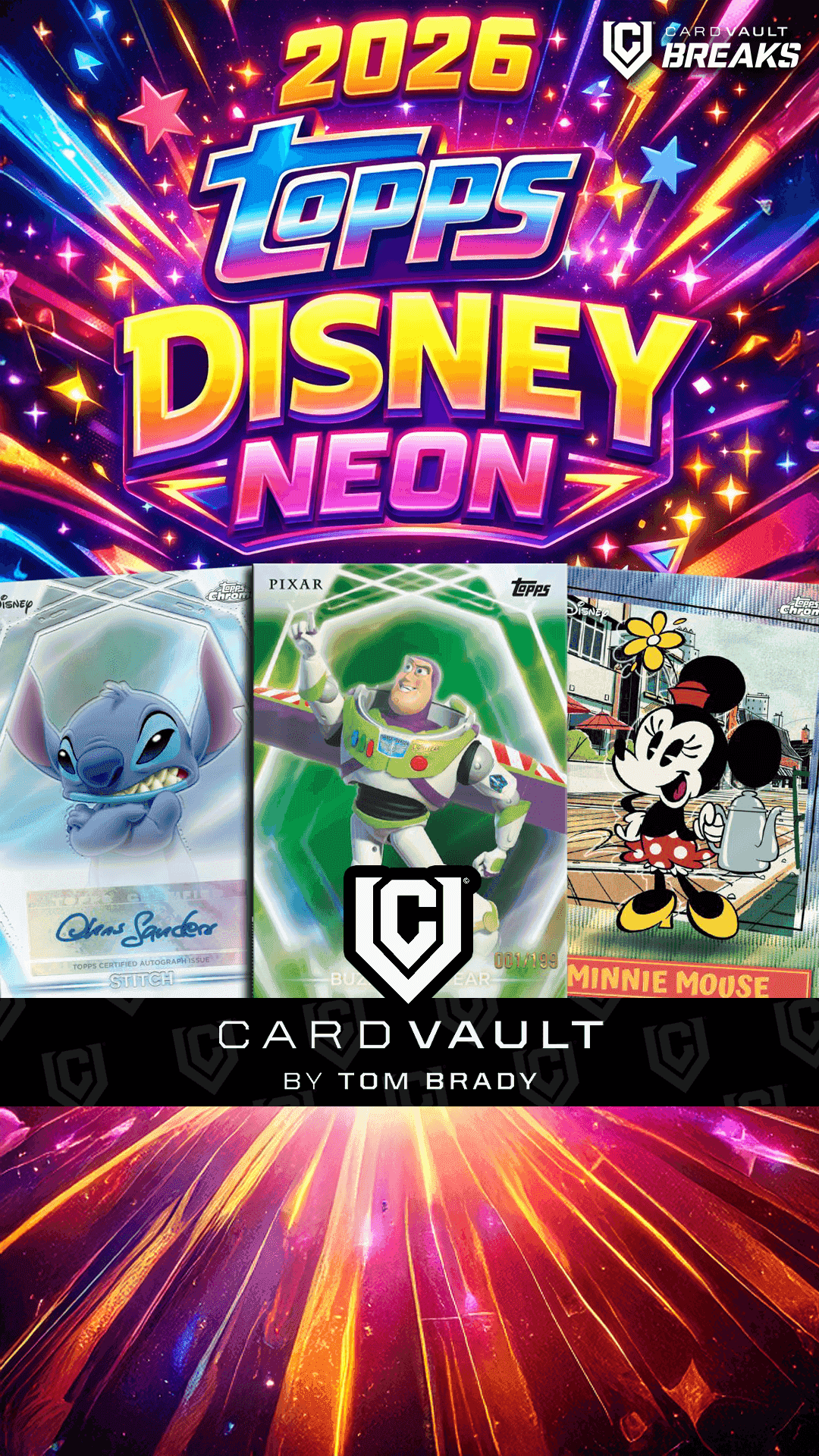 CardVault Breaks - 2026 Topps Disney Neon Pick Your Chracter 12