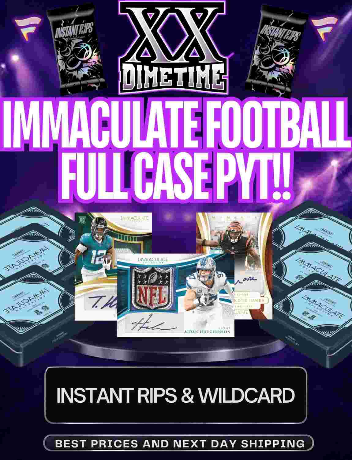 Pyt Packs Dimetime Sportscards - 2025 IMMACULATE FOOTBALL HOBBY FULL CASE PYT ...