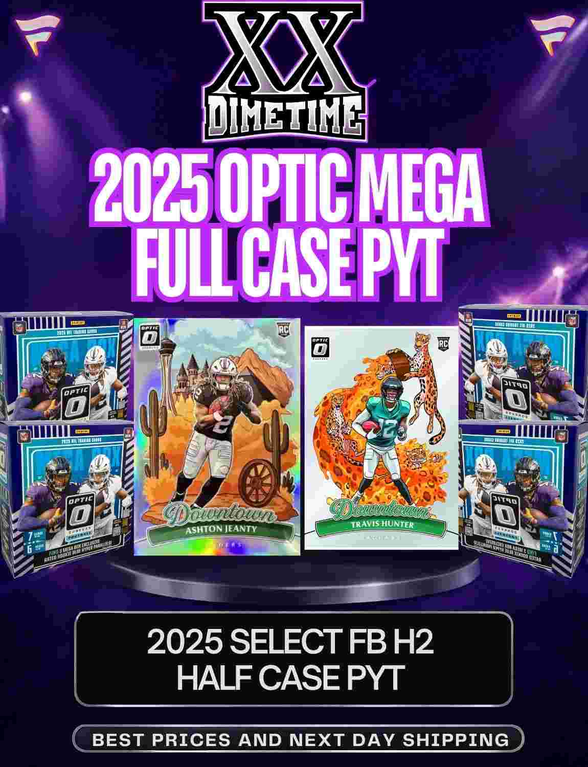 Dimetime Sportscards - OPTIC MEGA FOOTBALL FULL CASE PYT | 2025 SELECT ...