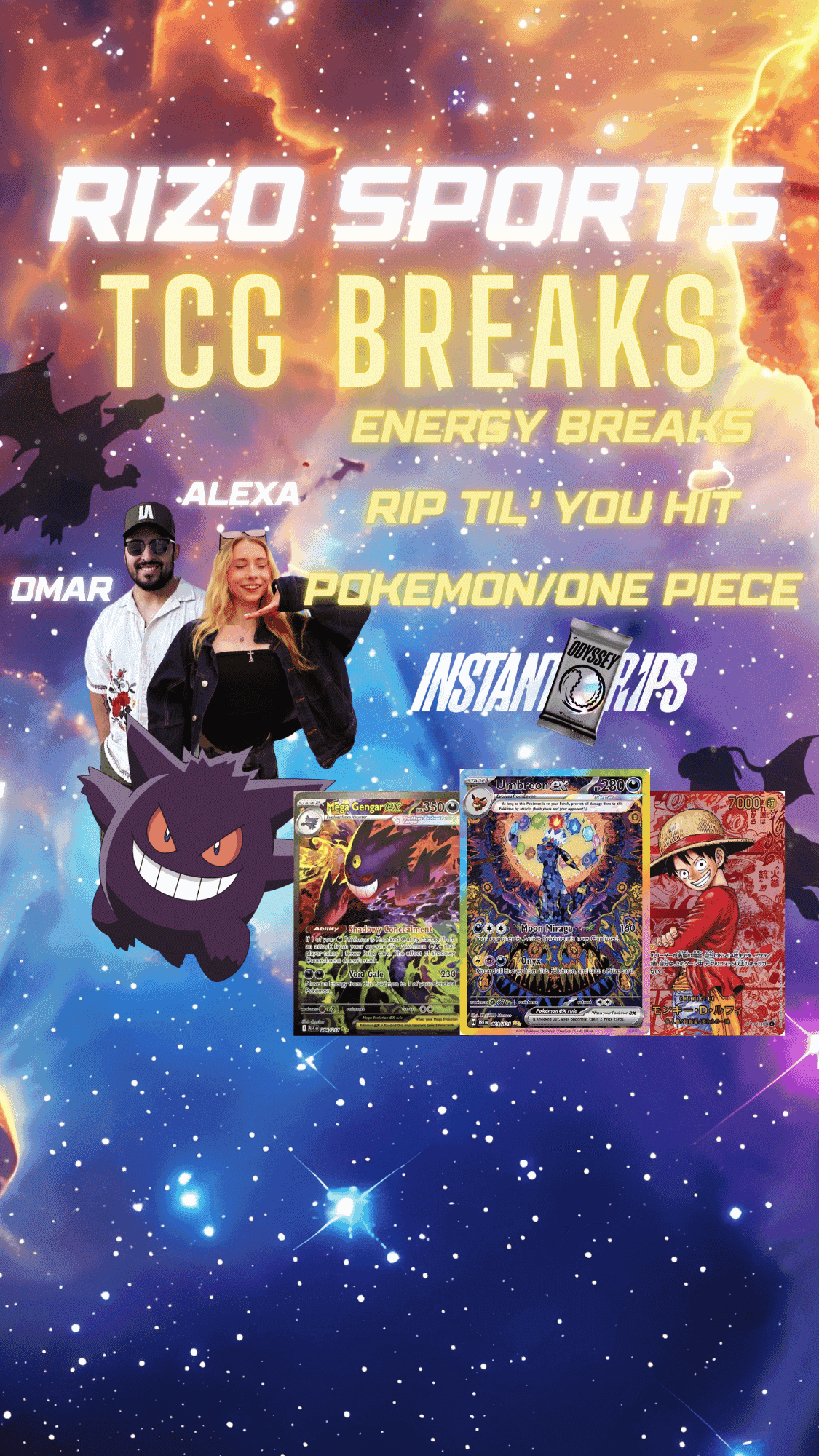 Rizo Sports - Pokemon RTYH & Energy Breaks All Day! w/OMAR & Alexa on ...