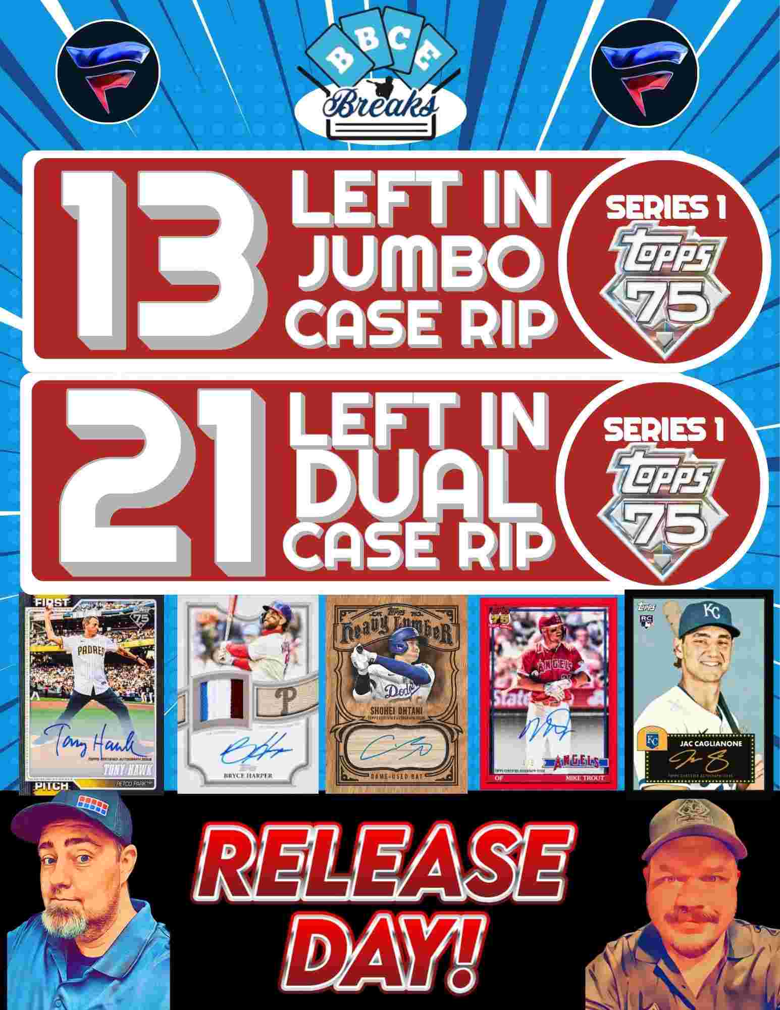 BBCE - 13 LEFT IN JUMBO! PLUS DUAL CASE SERIES 1 BREAKS! on Fanatics Live