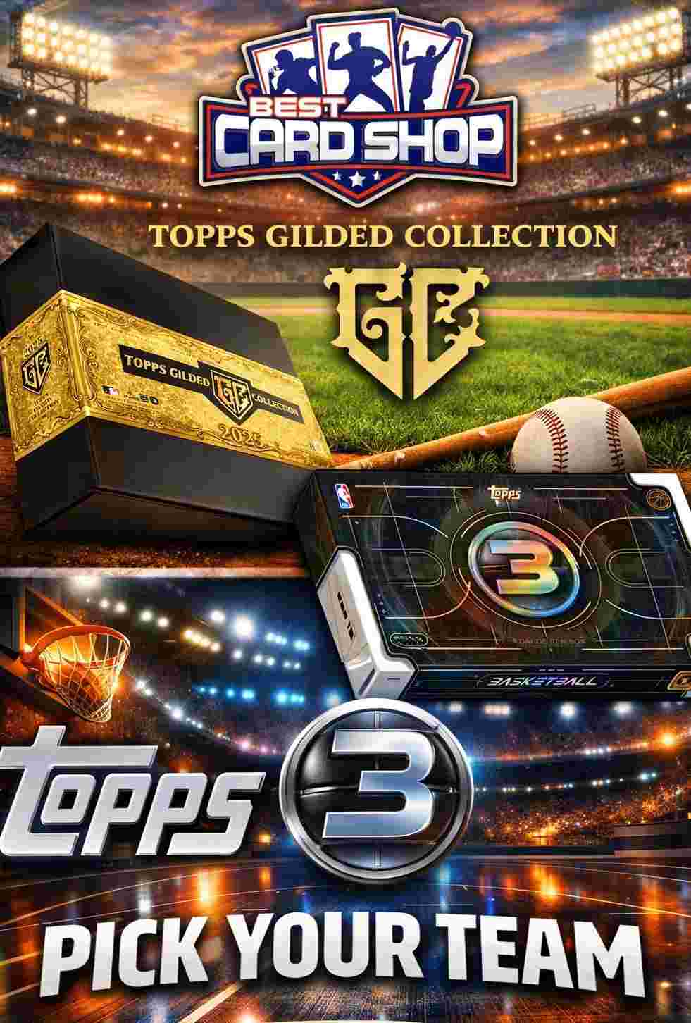 Best Card Shop - 9 Topps Three BKB PYT!! Topps Gilded baseball PYT!! on ...