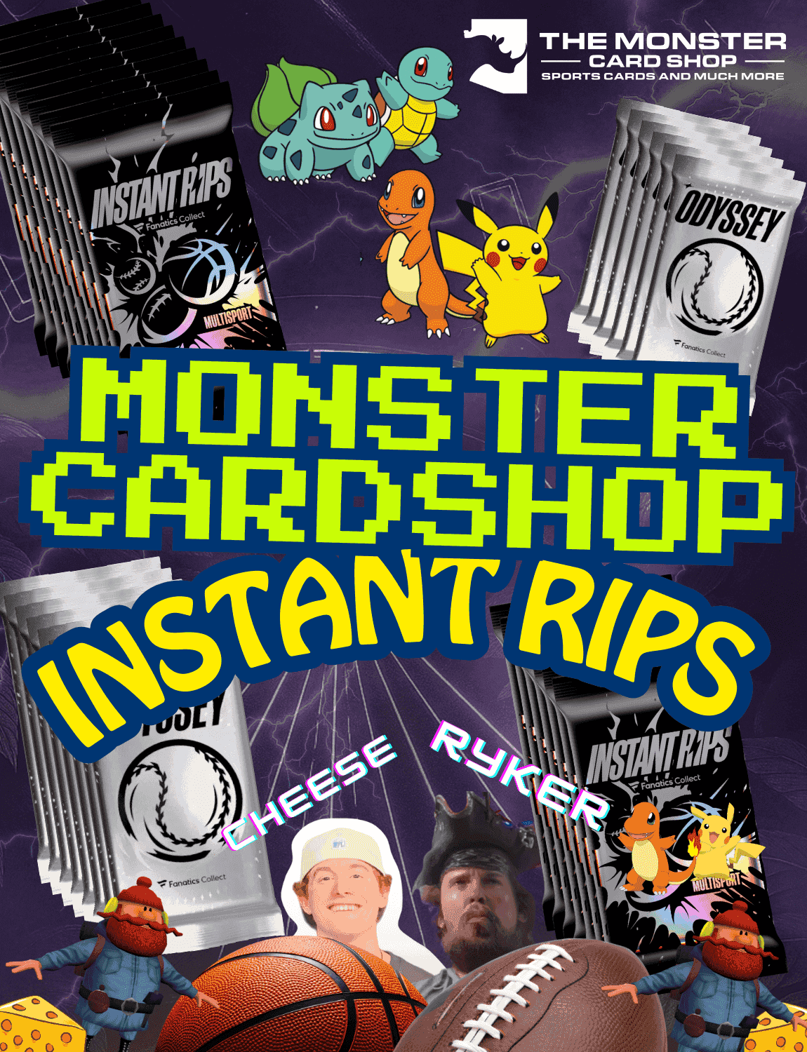 The Monster Card Shop - INSTANT RIPS EXCLUSIVE SHOW!!!! LIVE W/ RYKER ...